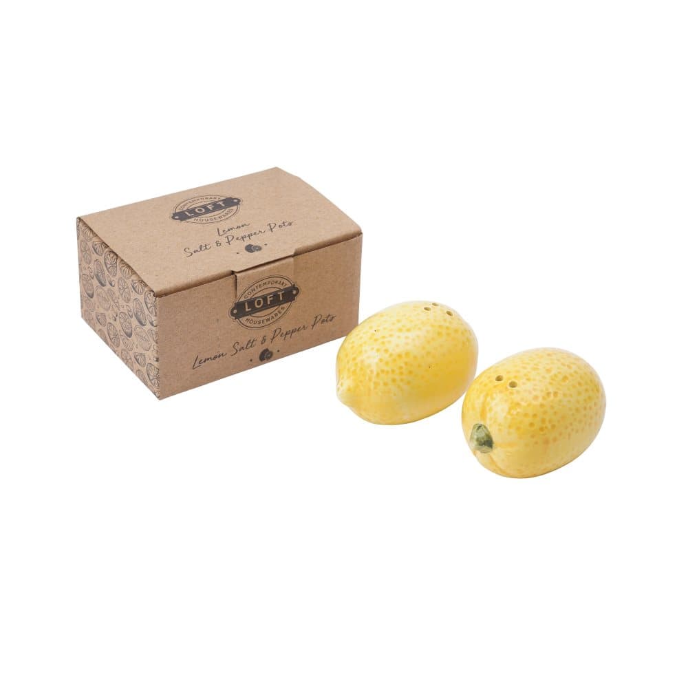 CGB Giftware Loft Lemon Salt and Pepper Pot Set