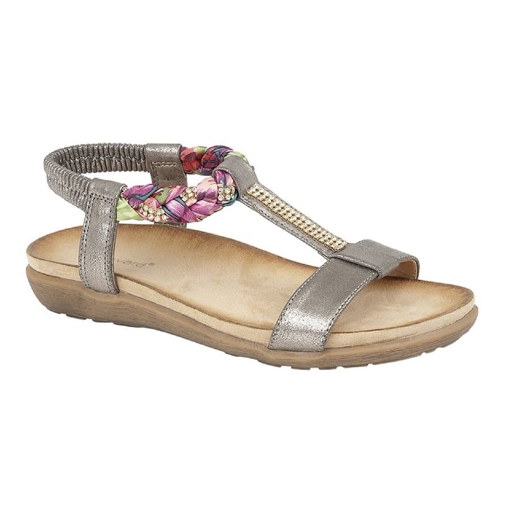 Cipriata Gemma Elasticated Jeweled Halter Back Sandaler för kvinnor / damer