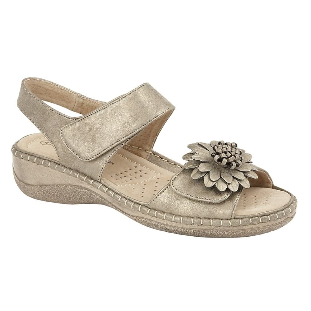 Boulevard Dam / Damer Twin Touch Fastening Halter Leather Back Sandals