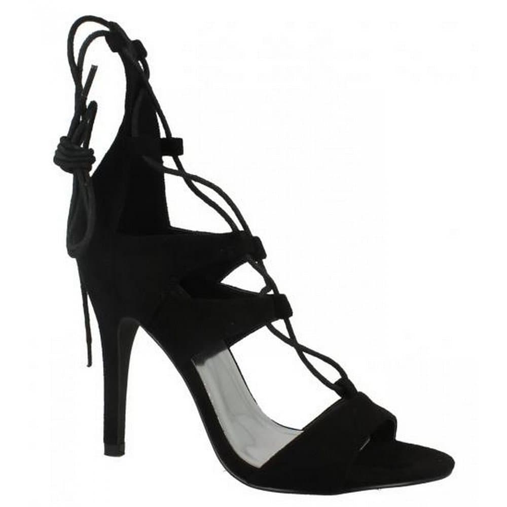 Anne Michelle Womens/Ladies High Heel Sandals With Lace Up Front