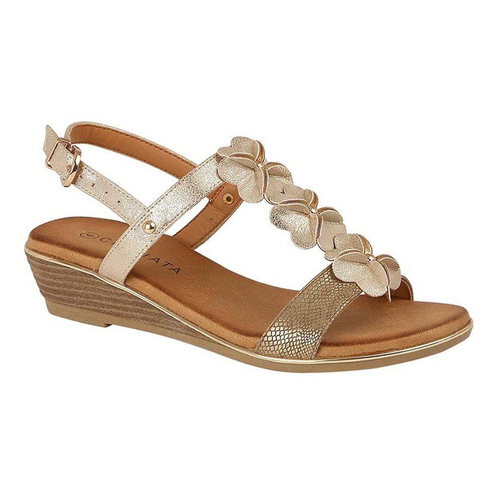 Cipriata Kvinnors / Damblommor Halterback Wedge Sandaler