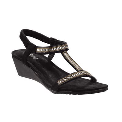 Divaz Womens/Ladies Pearl Elasticated Wedge Suede Sandal
