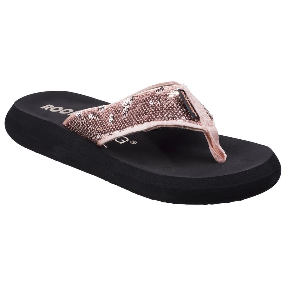 Rocket Dog Womens/Ladies Spotlight Cupid Sequins Slip-On Sandals