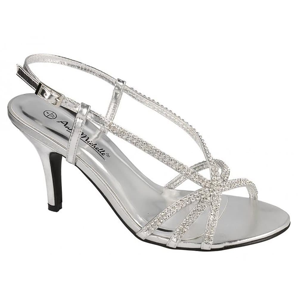 Anne Michelle Kvinnor / damer Diamante Slingback Evening Sandals