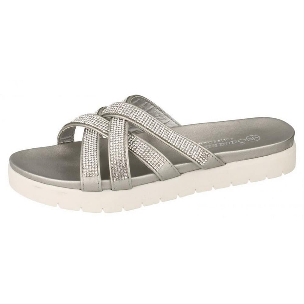Savannah Womens/Ladies Flat Strappy Mules Sandals