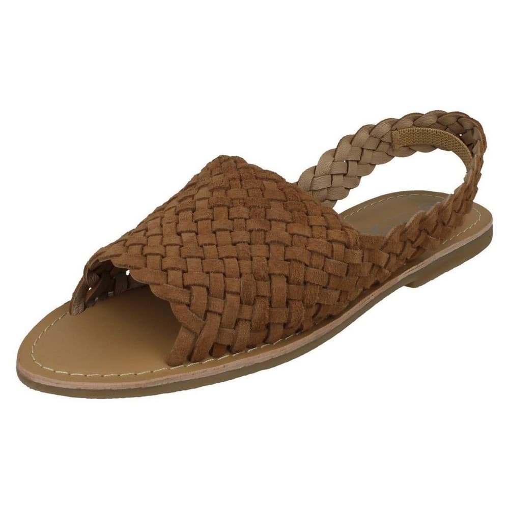 Leather Collection Womens/Ladies Slingback Sandals