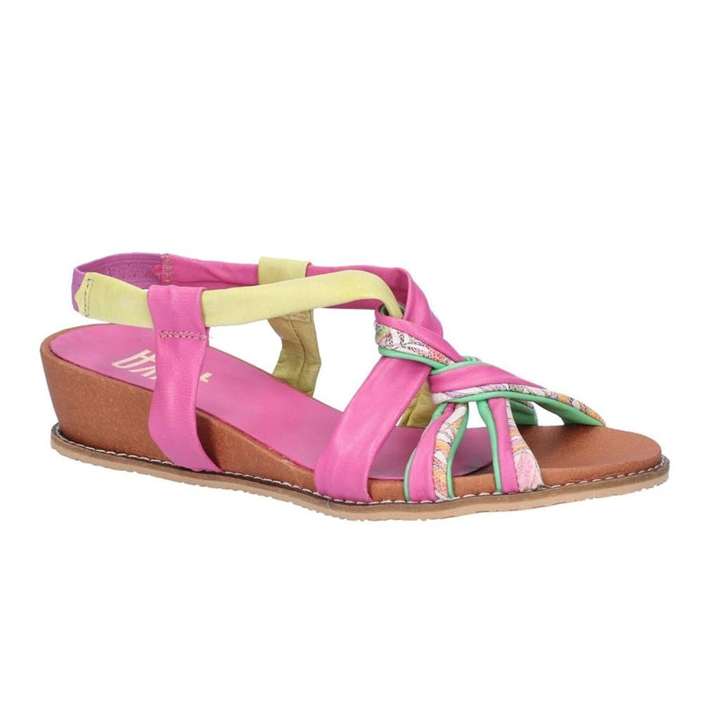 Riva Kvinnor / damer Diamond Elasticated Sling Back Leather Sandal