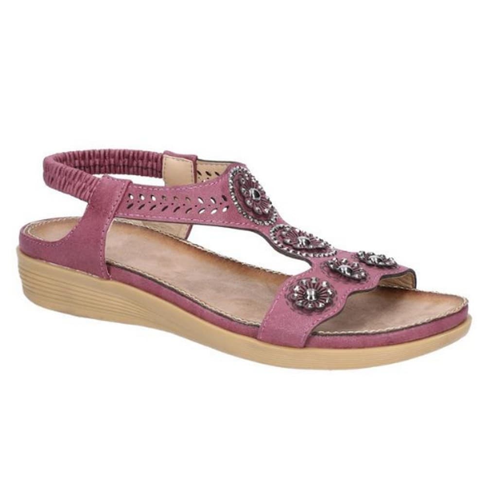 Fleet & Foster Womens/Ladies Caper Elastic T-Bar Sandal