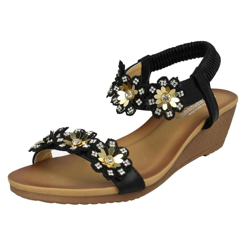 Savannah Womens/Ladies Mid Wedge Sandals