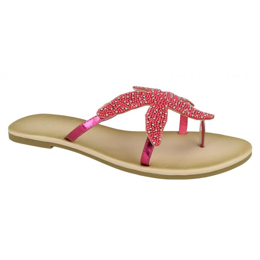 Savannah Kvinnor / damer Starfish Beaded Toepost Sandaler