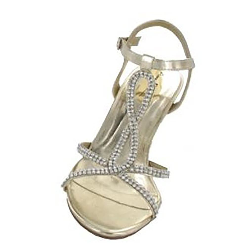 Anne Michelle Womens/Ladies Diamante Kitten Heel Shoes