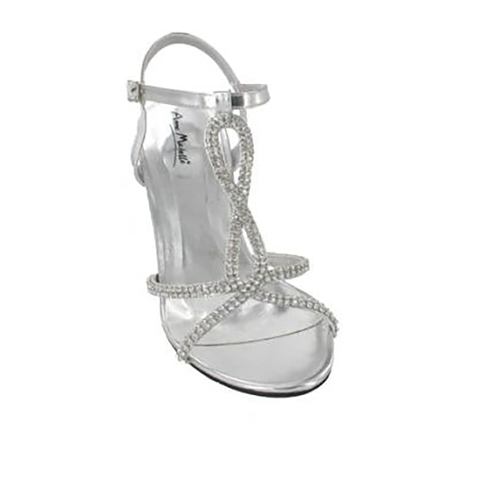 Anne Michelle Womens/Ladies Diamante Kitten Heel Shoes