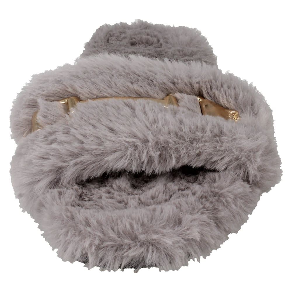 Spot On Kvinnor / damer Flat Faux Fur Mule Sliders