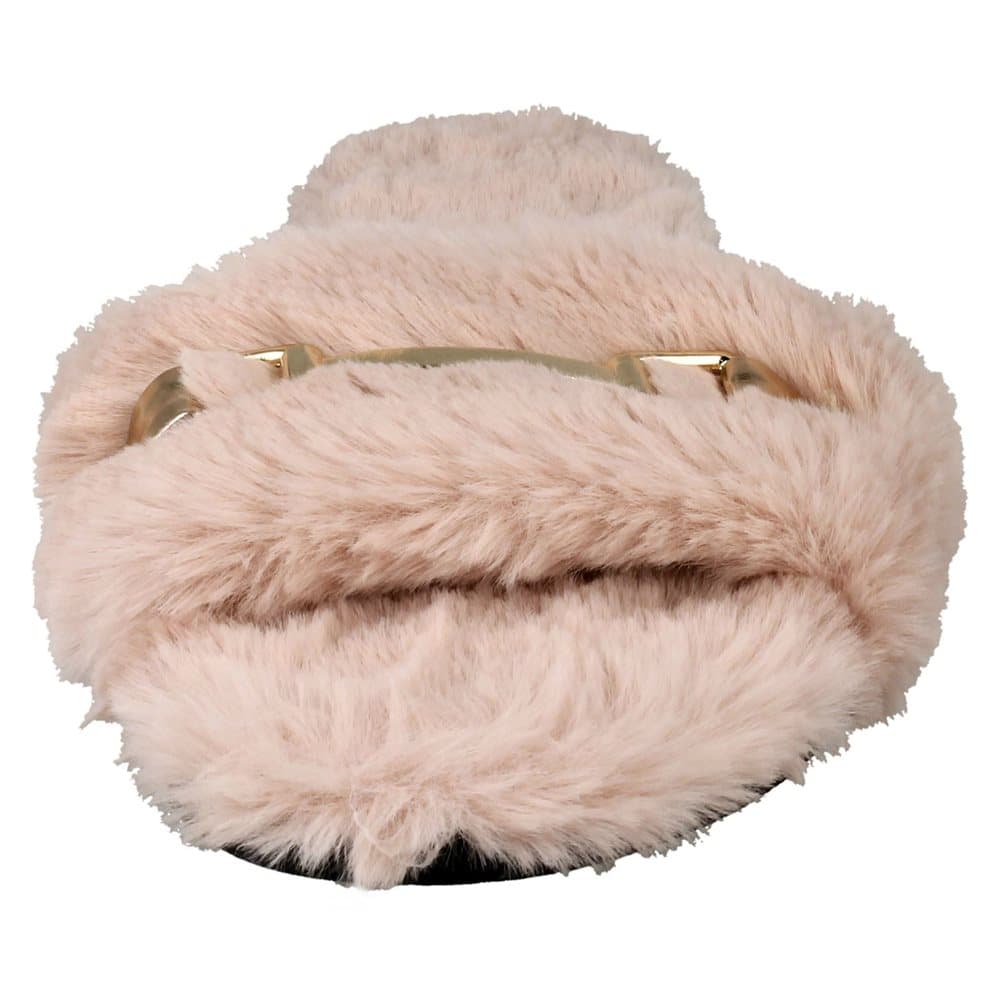Spot On Kvinnor / damer Flat Faux Fur Mule Sliders