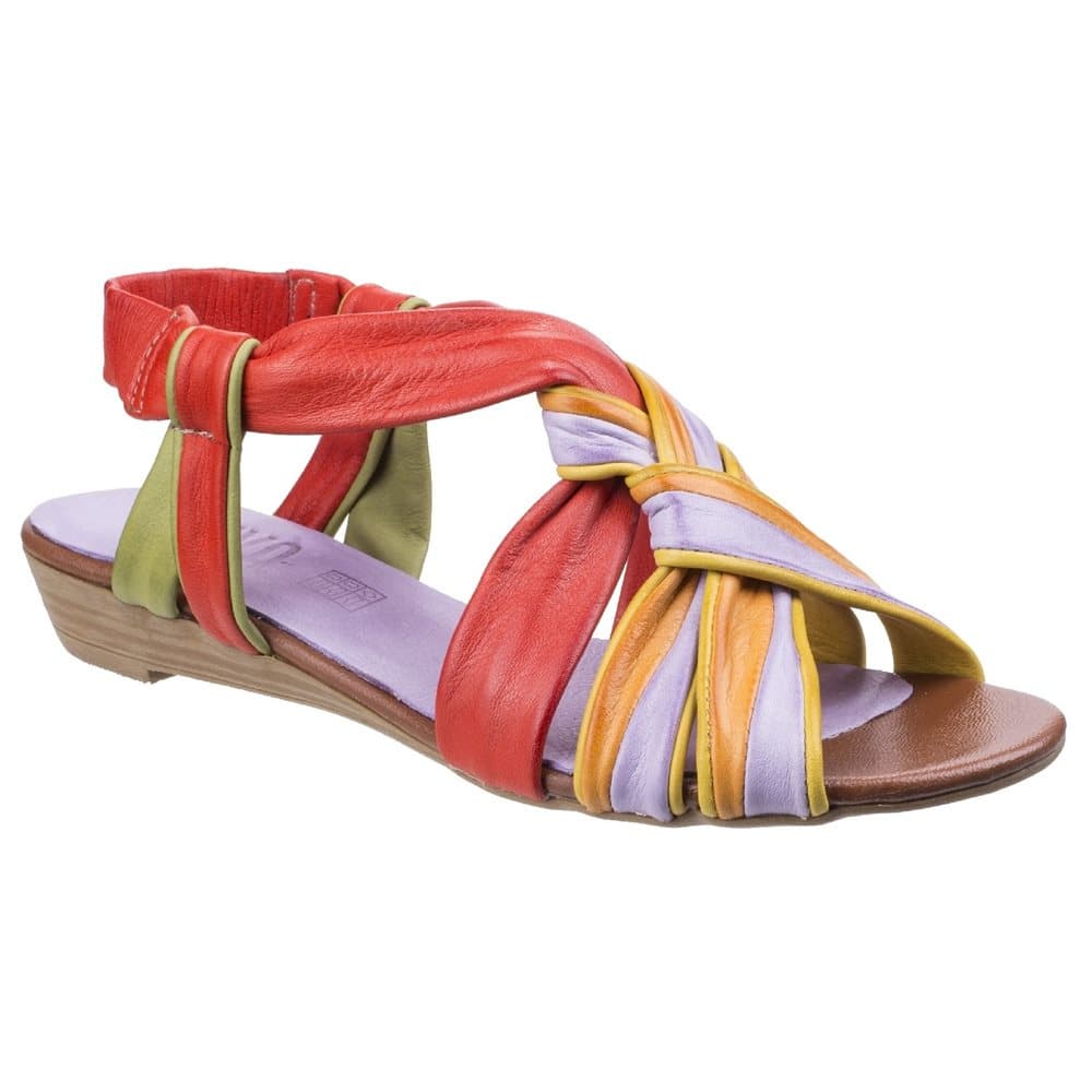 Riva Dam / Cala läder Strappy Slingback Sandaler