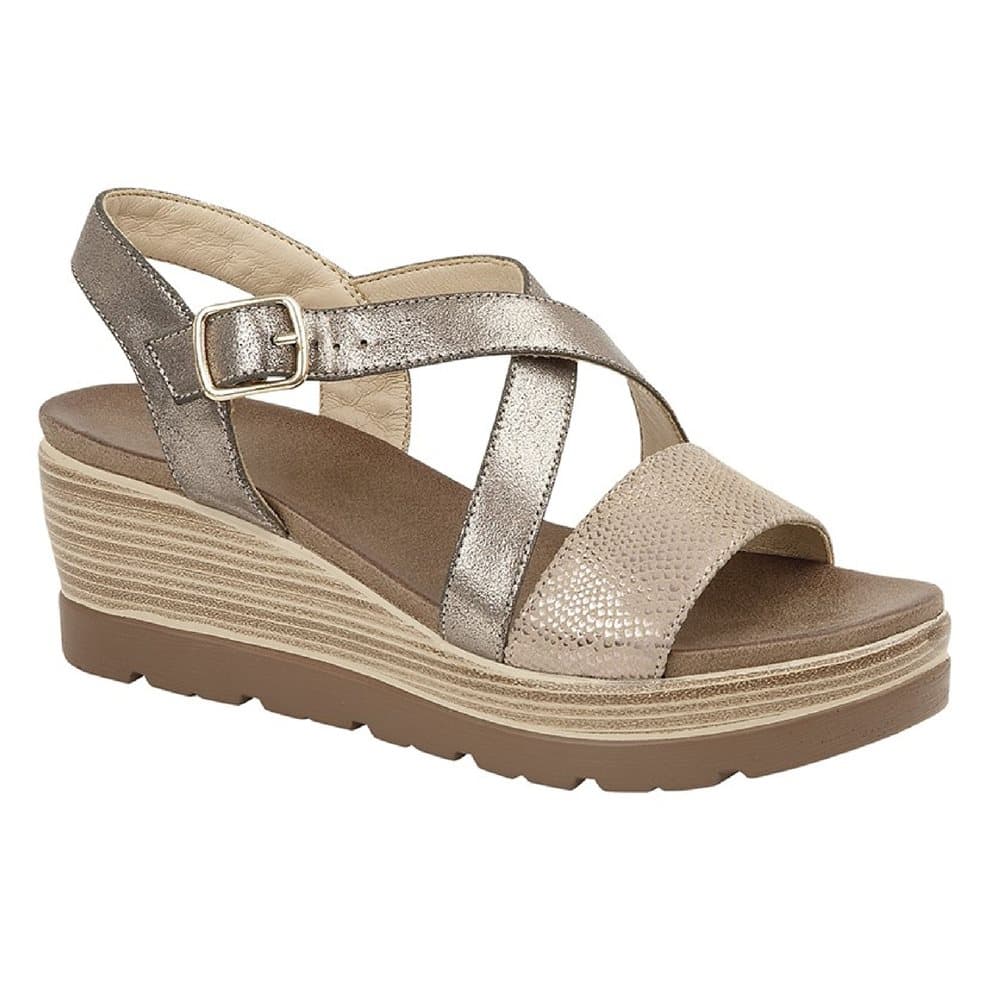 Cipriata Damer / Clarice Crossover Buckle Wedge Casual skor