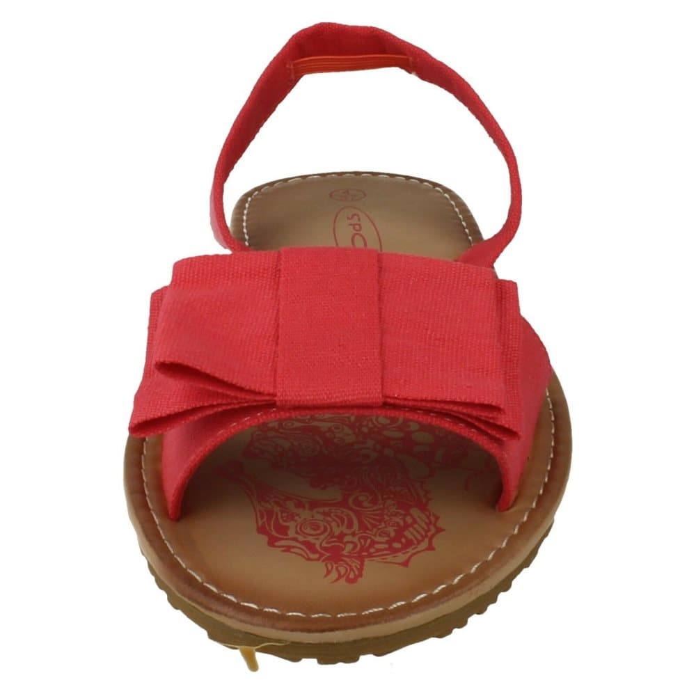 Spot On Kvinnor / damer Seahorse Flat Bow Sling Sandaler