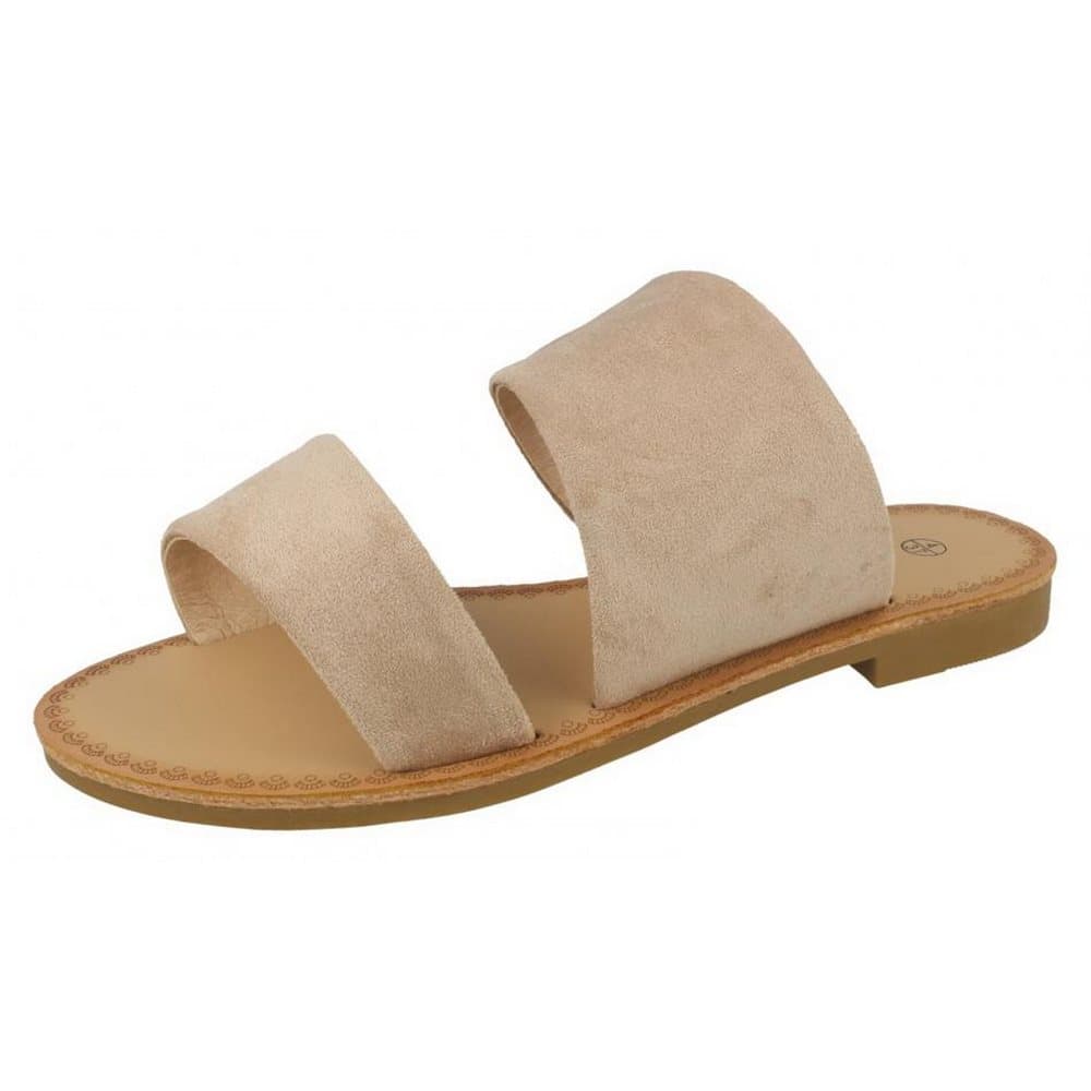 Savannah Womens/Ladies Microfibre Wide Fit Mule Sandals