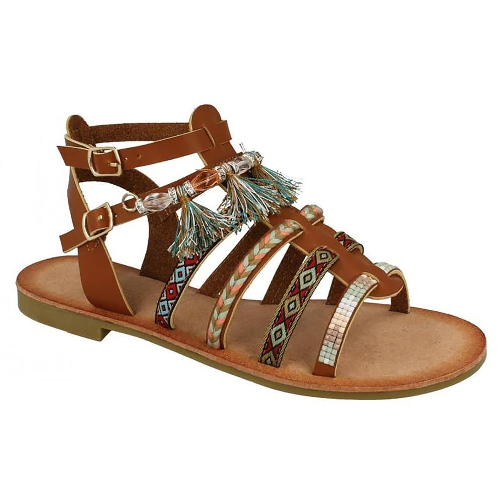 Savannah Womens/Ladies Tassel Braided Strappy Sandals