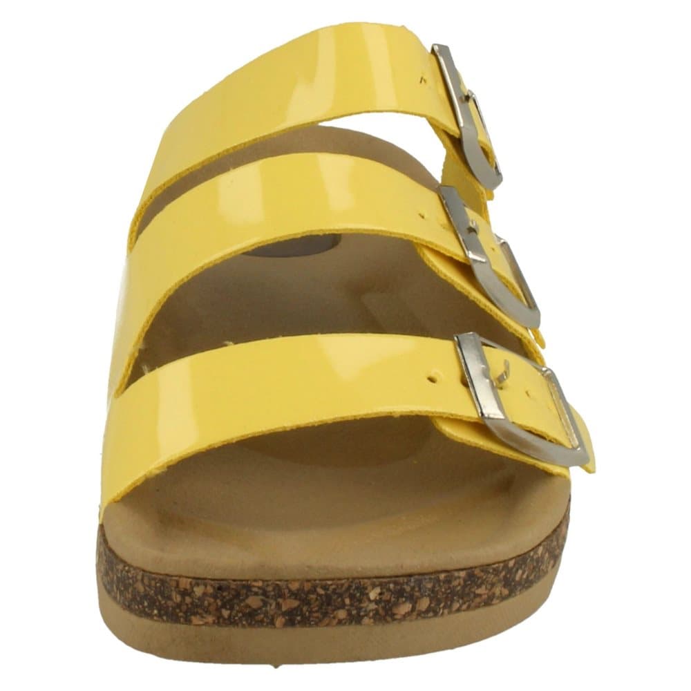 Spot On Womens/Ladies Three Buckle Mule Sandals