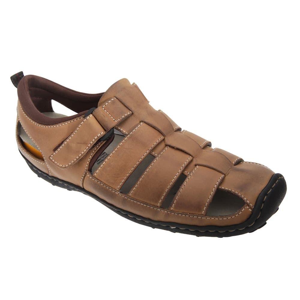 Roamers Män Touch Fastening Closed Toe Sandaler