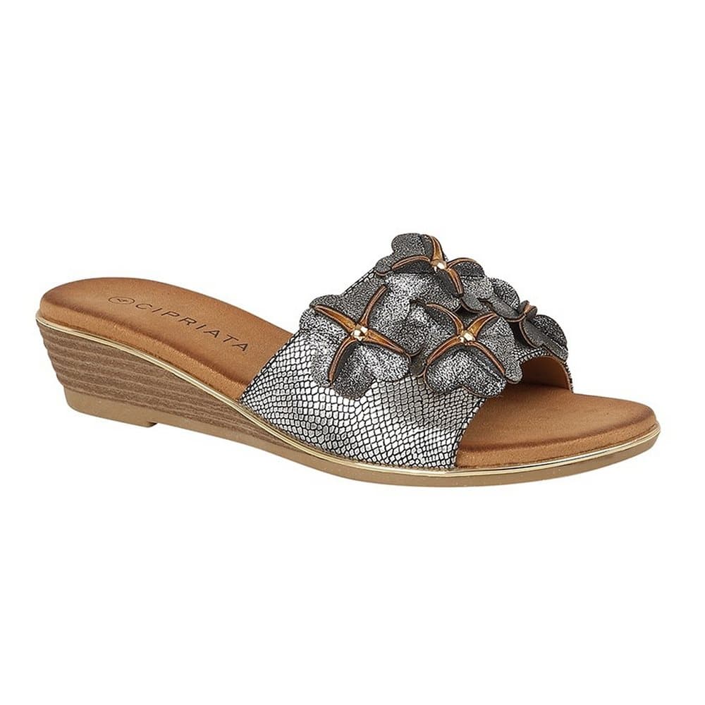 Cipriata Dam / Clio Flower Wedge Mule Sandal för damer