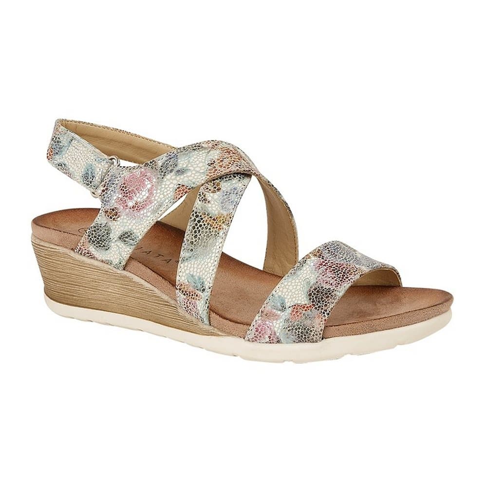 Cipriata Womens/Ladies Adia Crossover Strap Wedge Sandals