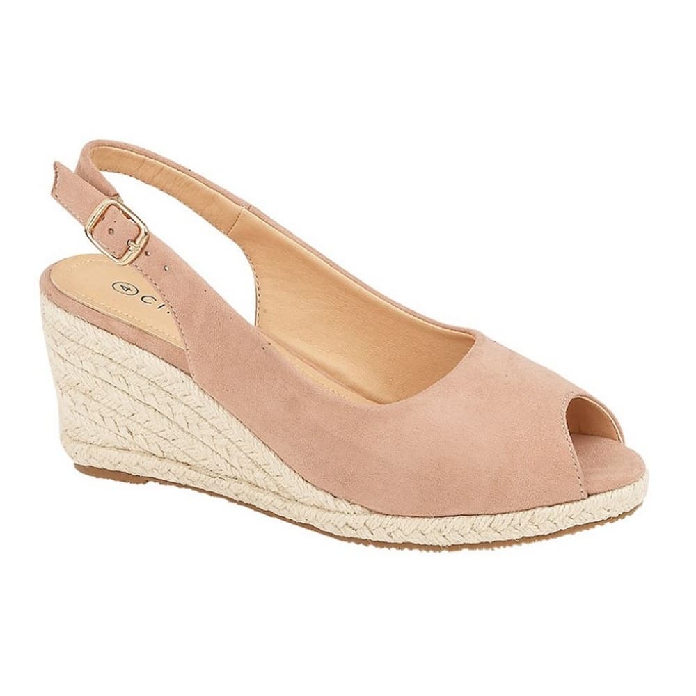 Cipriata Womens/Ladies Regina Buckle Wedge Heel Sandals