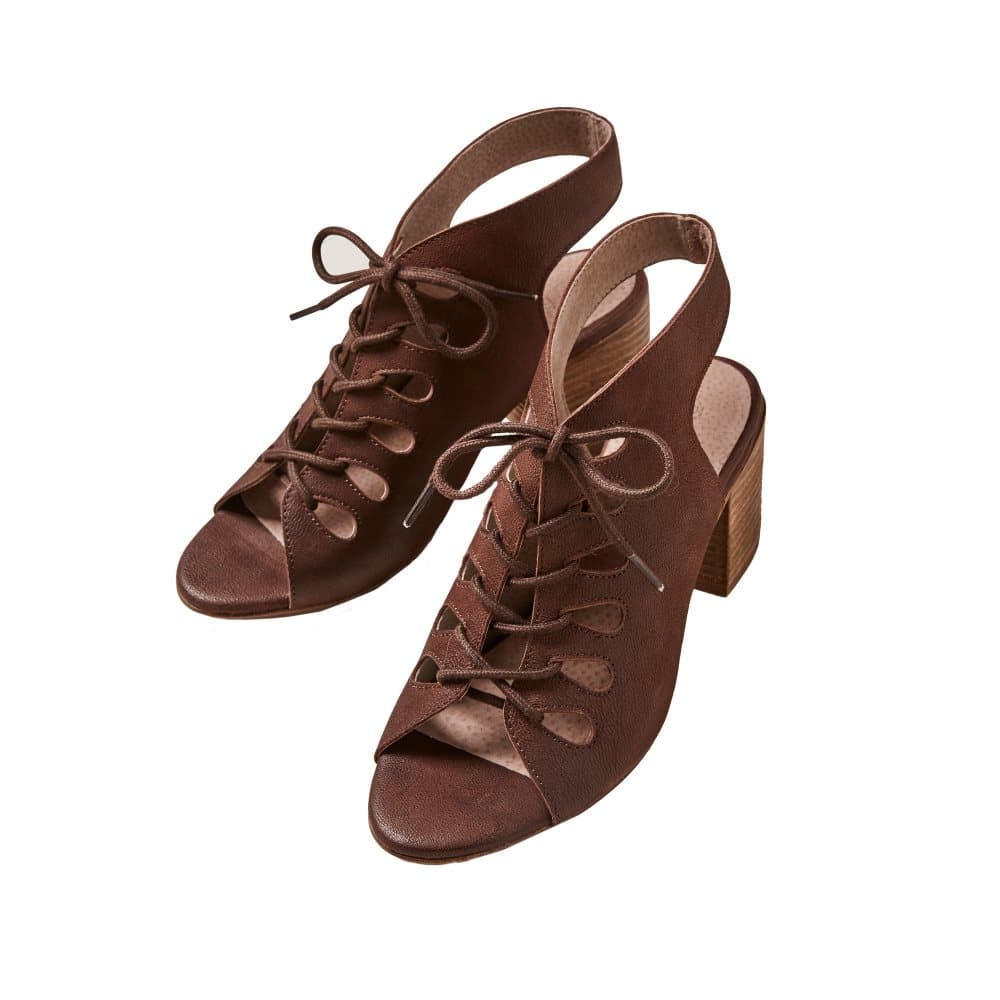 FatFace Womens/Ladies Freya Leather Lace Up Block Heels