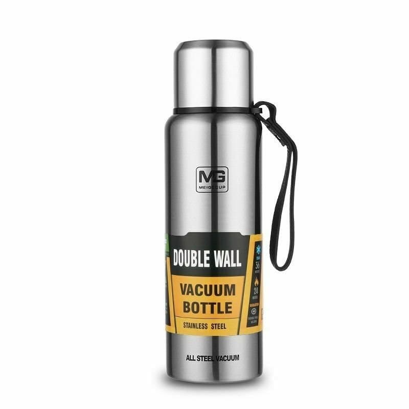 Dobbeltisoleret Termoflaske, 750 ml - Sølv