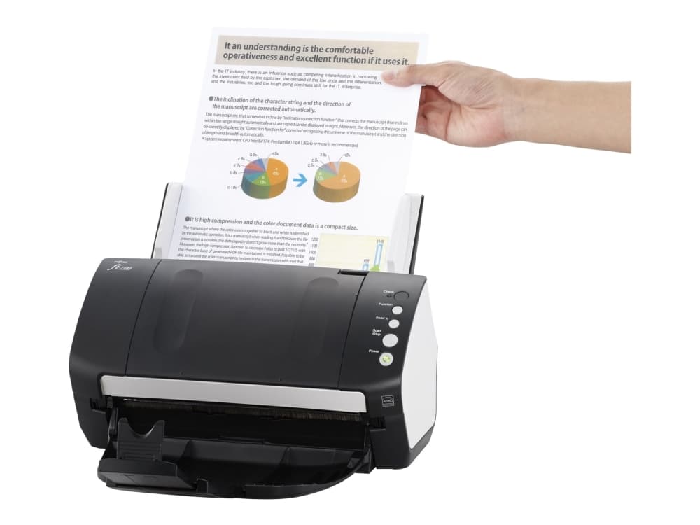 Fujitsu fi-7140 - Dokumentskanner - Dual CCD - Duplex - 216 x 355.6 mm - 600 dpi x 600 dpi - upp till 40 sidor/minut (mono) / upp till 40 sidor/minut
