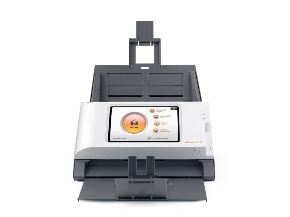 Plustek eScan A280 Essential, 216 x 356 mm, 600 x 600 DPI, 20 sek/sida, 20 sek/sida, 300000 sidor, 50000 sidor