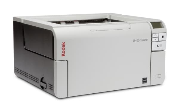 Kodak i3400 - Dokumentskanner - Dobbel CCD - Dupleks - 304.8 x 4064 mm - 600 dpi x 600 dpi - inntil 80 spm (mono) / inntil 80 spm (farge) - ADF (250