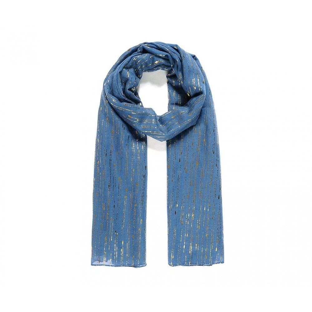 Intrigue Womens/Ladies Metallic Raindrop Print Scarf