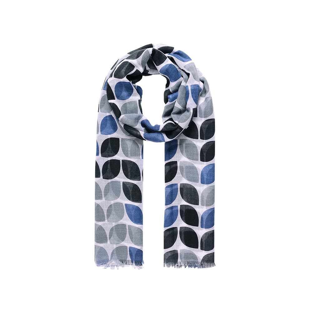 Intrigue Geo-leaf Print Scarf för kvinnor / damer