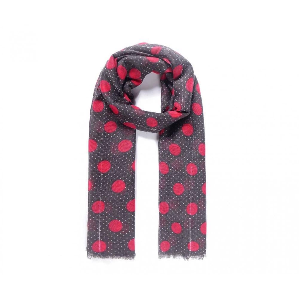 Intrigue Womens/Ladies Polka Dot Print Embellishment Scarf