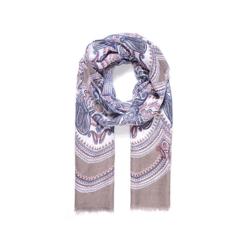 Intrigue Kvinnor / Dam Självfringande Paisley Print Halsduk