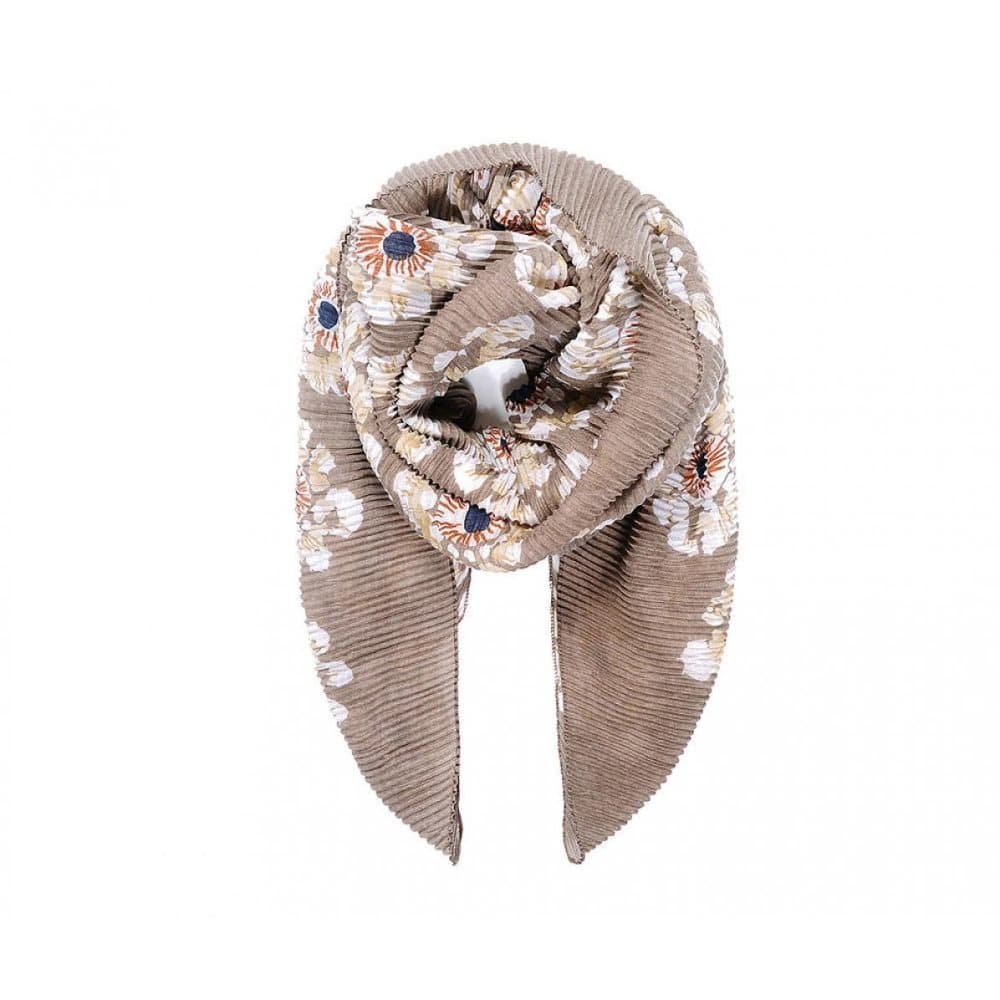 Intrigue Womens/Ladies Floral Print Pleated Scarf