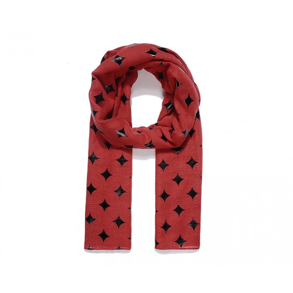 Intrigue Womens/Ladies Glossy Diamond Print Scarf