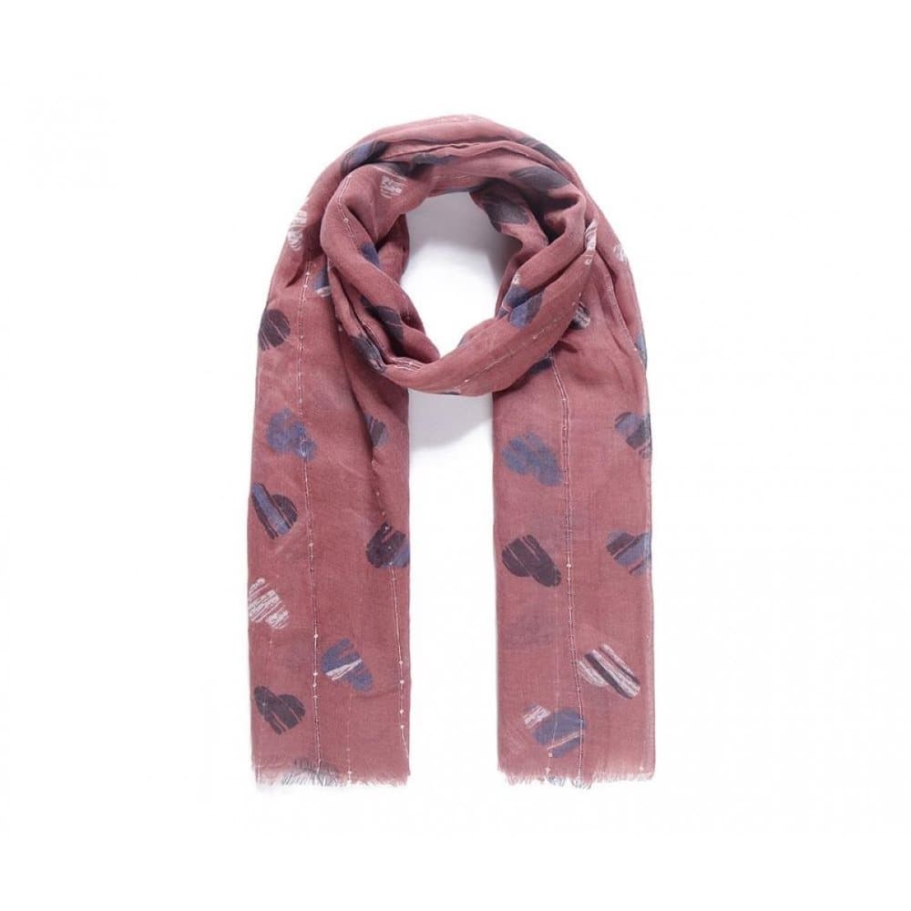 Intrigue Womens/Ladies Heart Print Embellishment Scarf