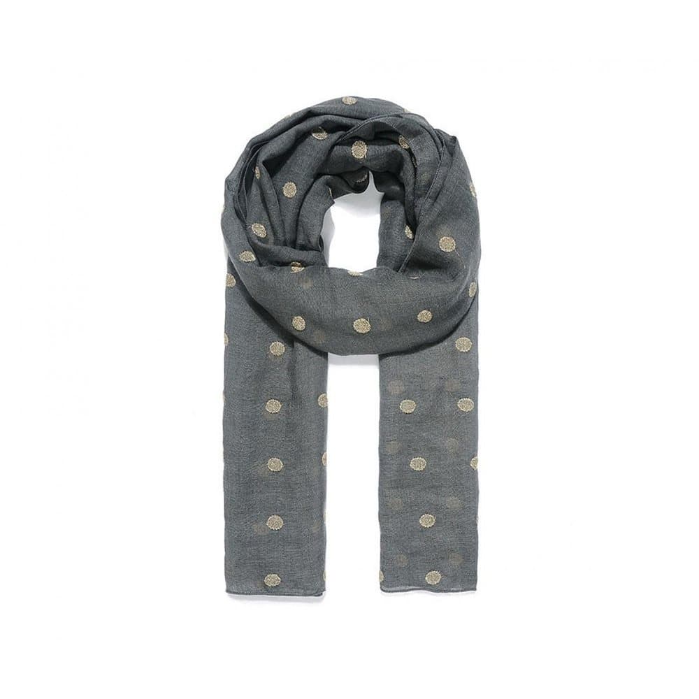 Intrigue Womens/Ladies Dot Embroidered Scarf