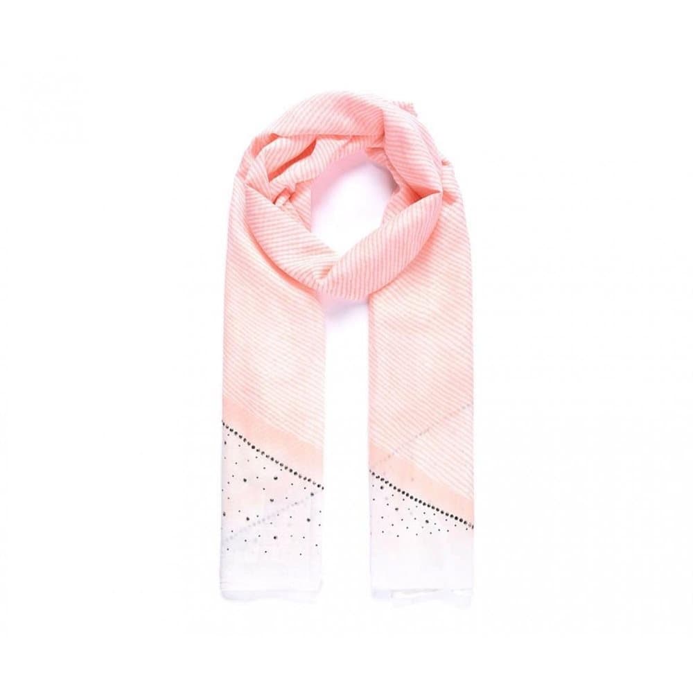Intrigue Womens/Ladies Stripy Print Embellished Scarf