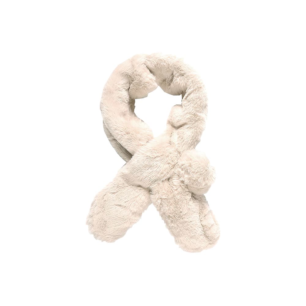 Intrigue Womens/Ladies Faux Fur Pompom Scarf