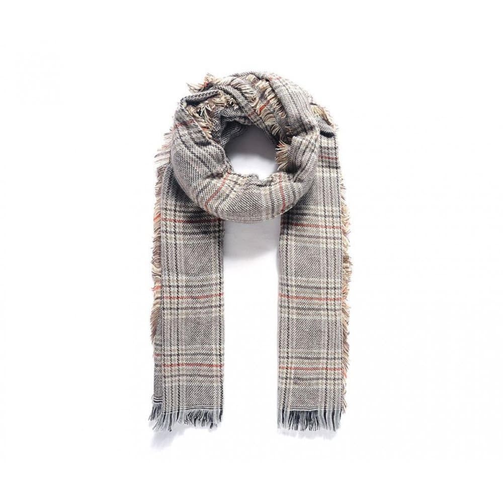 Intrigue Womens/Ladies Long Checked Woven Scarf