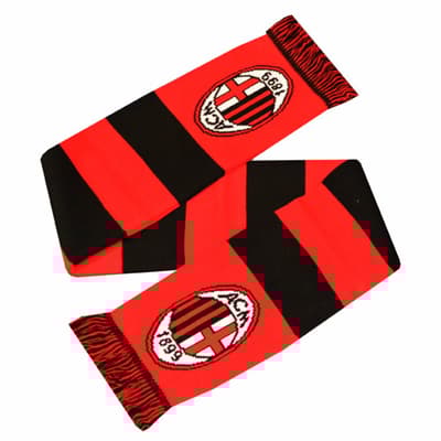 AC Milan Official Football Crest Design Bar Scarf
