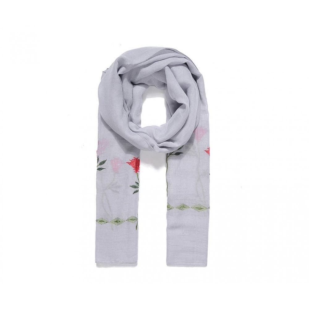 Intrigue Womens/Ladies Rose Embroidered Scarf