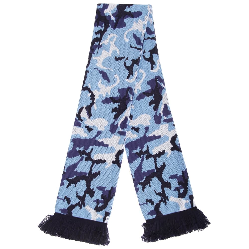 Floso Unisex kamouflage stickad vinter halsduk med fransar