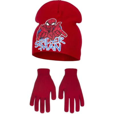 Marvel Ultimate Spider-Man Childrens Boys Web Slinging Hat And Gloves Set