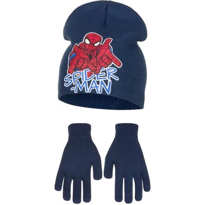 Marvel Ultimate Spider-Man Childrens Boys Web Slinging Hat And Gloves Set