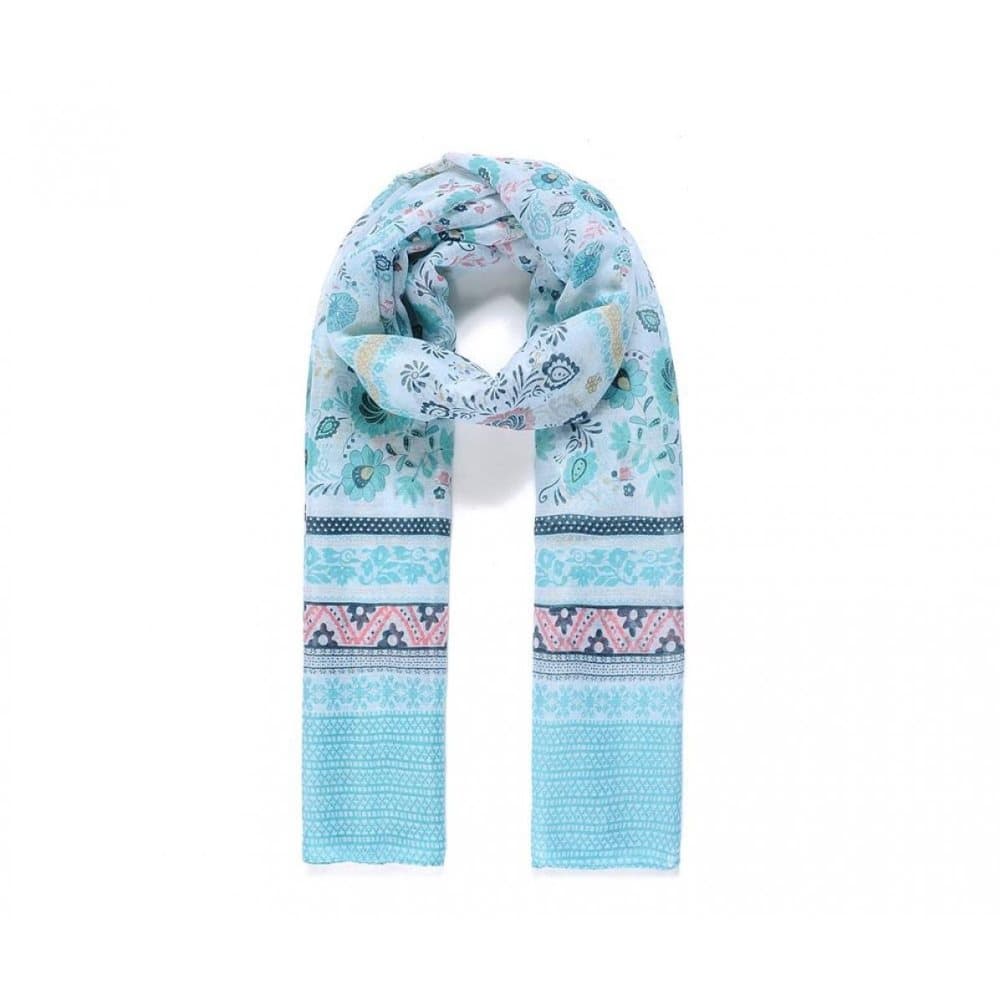 Intrigue Womens/Ladies Striped Floral Print Scarf